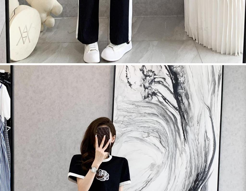 Elegant Women's Summer Casual Suit: Stylish Wide-Leg Pants Two-Piece Set for an Age-Reducing Street Style.
