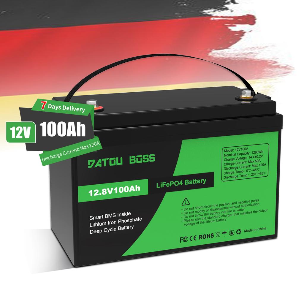 DATOUBOSS EU Lager 12V 100Ah 200Ah 300Ah AKKU Lifepo4 Lithium-Ionen-Batterie Deep Cycle für Solaranlagen 12 Volt Batterien
