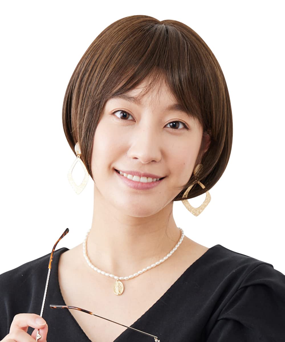 

Fit Adult Bob Short Full Wig Medical-grade face-slimming wig, Wig, (Natural Brown) (kml800512b)