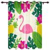 Mode Flamingo Tropische Blume Verdunkelungsvorhänge Verschiedene Tiermuster Stil Schatten Drapierung Zuhause Küche Verdunkelungsvorhang