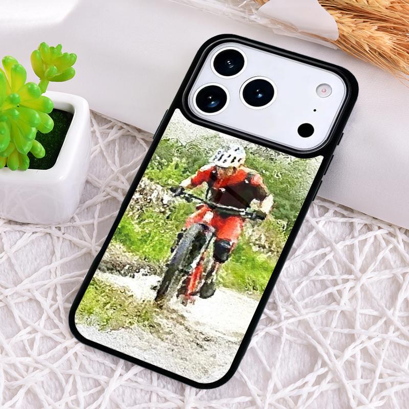 

Mountain Bike 2 Watercolour Shockproof Phone Case for iPhone 17 Air 16e 15 11 12 14 13 Pro Max Cover Coque iPhone17