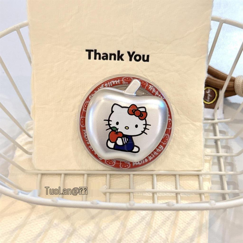MagSafe-Compatible Silver Electroplated 3D Cartoon Kitty Magnetic Bracket