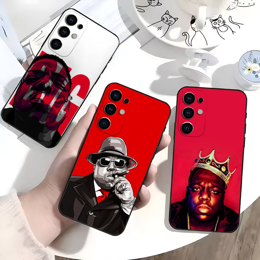 B-Biggie Smalls Notorious B-BIG Art Phone Case For Samsung S25,S24,S21,S22,S23,S30,Ultra,S20,Plus,Soft Silicone Black Cover