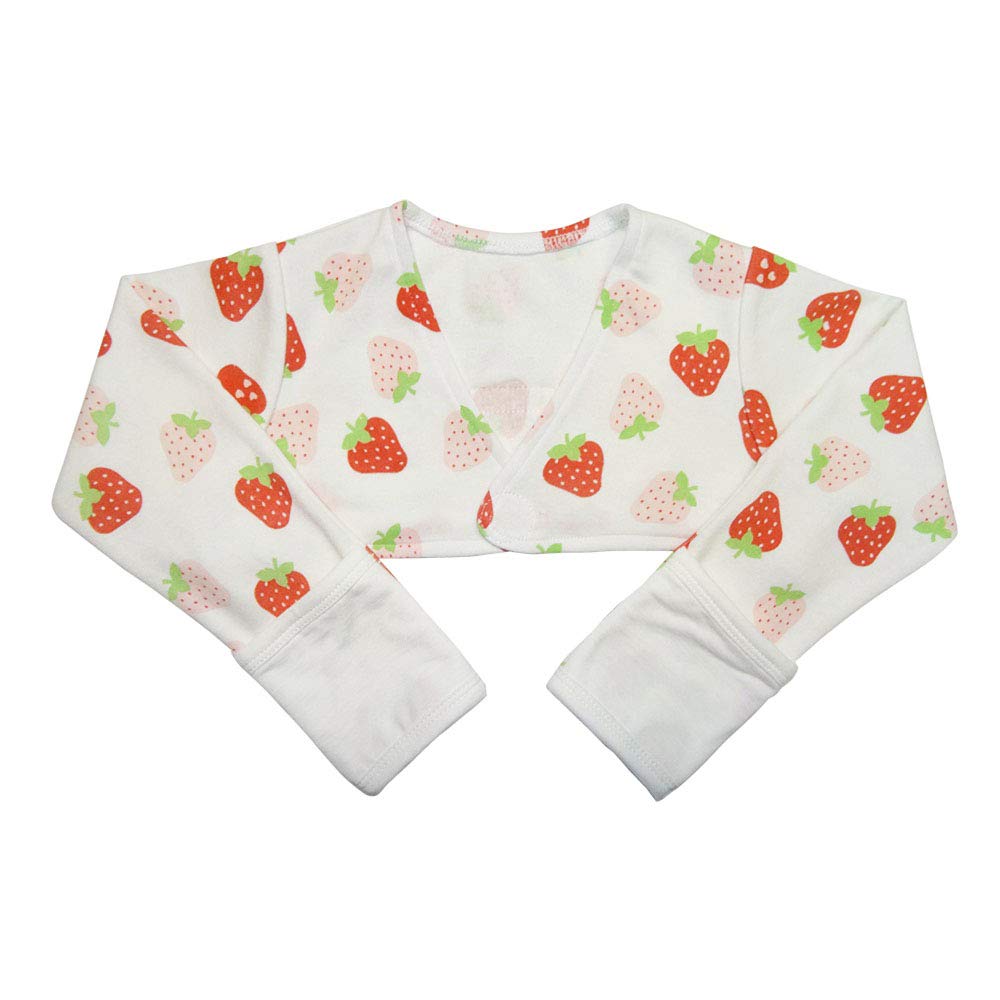 Edenswear Fiber Baby Eczema and Atopic Dermatitis Face Scratch Prevention Pure Cotton Sleeve Cover Vest Zinc-Containing (6-Piece Set, Strawberry)