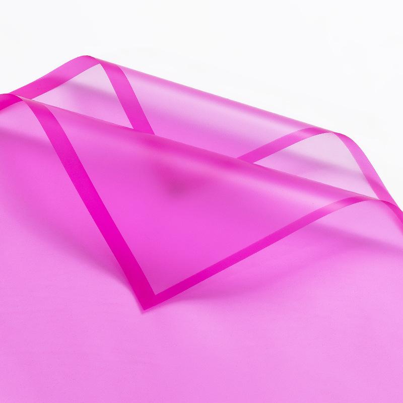 4pcs/Pack Flower Wrapping Paper Colour Border Rose Korean Style Half Transparent Gift Packing Florist Bouquet Wrapping Material
