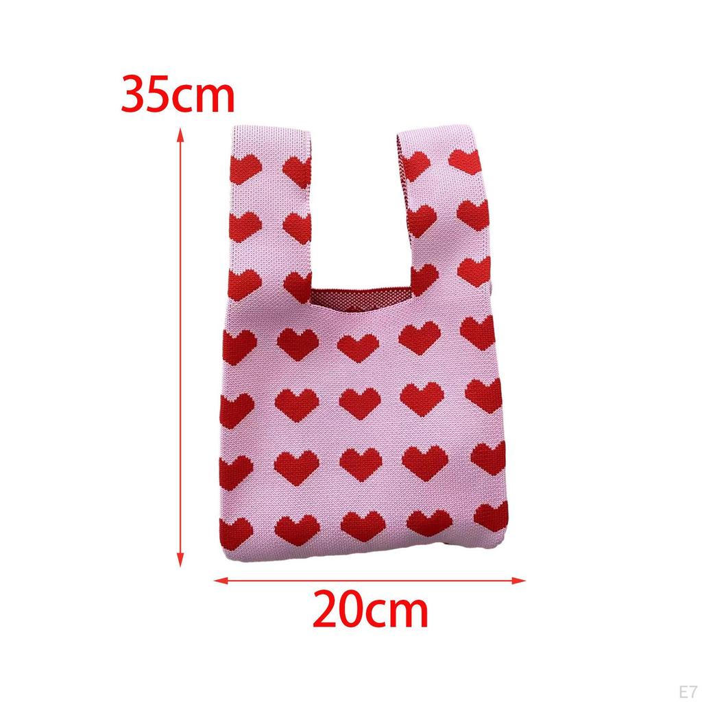 Dzianinowa torba tote dla kobiet torebka na ramię estetyczna zmywalna z otwartą górą uchwyt do noszenia dziergana hobo