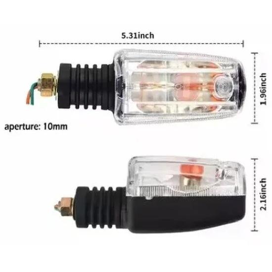 Cross-border Hot-selling Manufacturers Directly Supply New Motorcycle Turn Signal AX100 Large Lamp Assembly 5.31x2.16 Inch Brand прозрачный