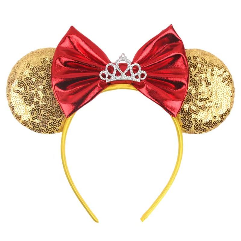 Newest Mouse Ears Headband Kid Adult Festival Party Sequins HairBow Hairband Women Girl Hair Accessories Gift