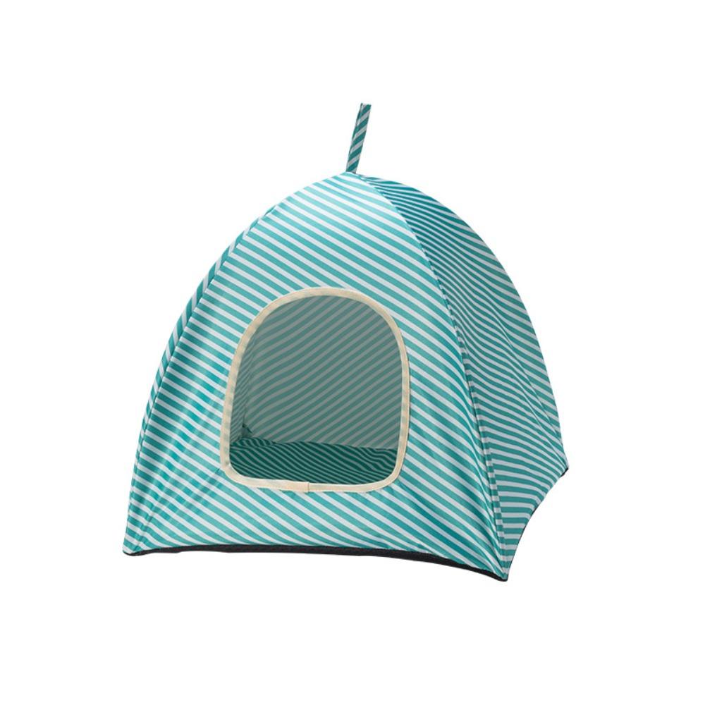 

Closed Design Pet Cat Tent Foldable Pet Kennel Portable Cat Sleep House Indoor Use S синий