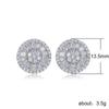 Huitan Fireworks Stud Earrings High Quality CZ Jewelry for Women Girls Engagement Wedding Gift