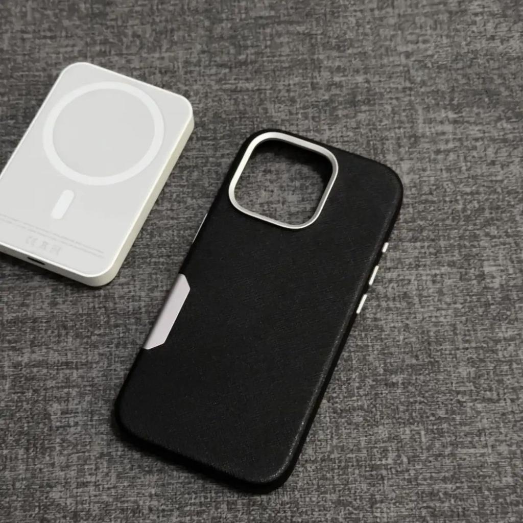 Cross Pattern Leather Phone Case for Apple iPhone 16 ProMax - Leather Hard Shell Shockproof with Camera Button Cover On iPhone 16/15/14/Pro/Pro Max