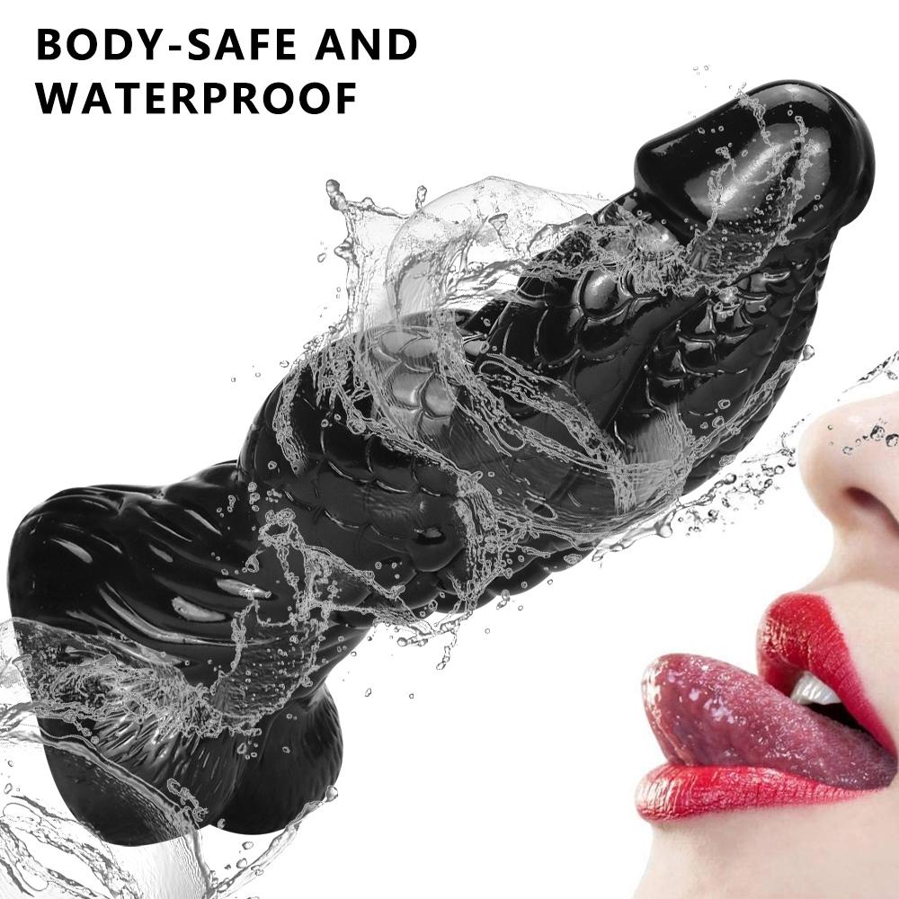 Enorme consolador negro con potente ventosa para juego Anal, enorme juguete para adultos, juguete sexual para adultos de gran tamaño, consolador realista de orgasmo rápido