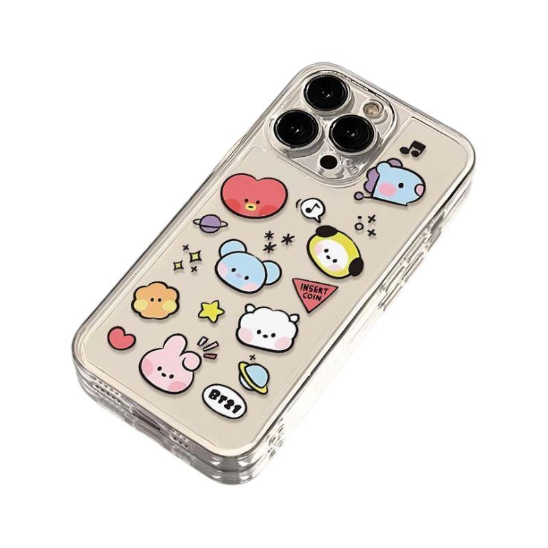 Space Cartoon Animal Avatar Phone Case for Apple 16/15/14 Pro Max, 13/12, and 16 Pro Soft Cases