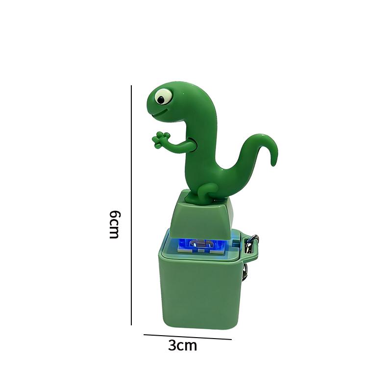 3D Printed Cute Green Lizard TOM Ornament Creative Desktop Decoration Acrylic Keychain Bags Pendent Anime Movie Merchandise Gift