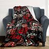1pc Skull Fear Throw Blanket Soft Flannel, Cozy All Season Polyester Perfect for Home, Office