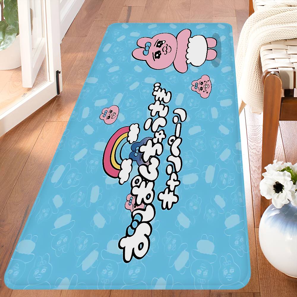 O-Opanchu U-Usagi Cartoon Cute Floor Mat Cheaper Anti-slip Modern Living Room Balcony Printed Bedside Mats