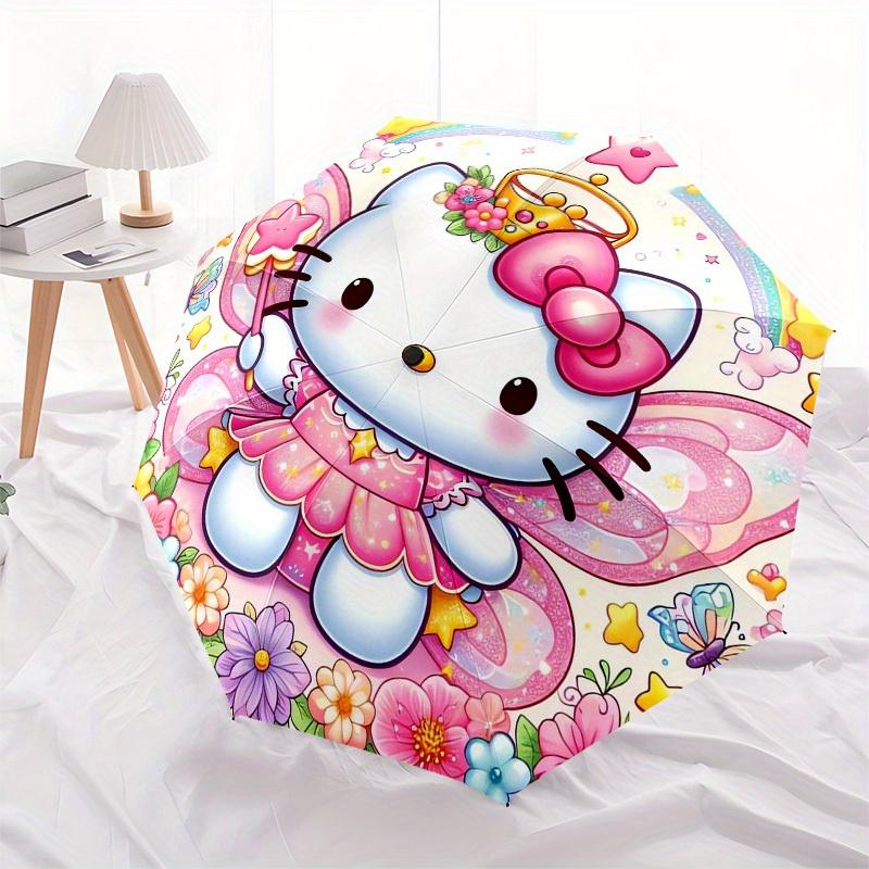 1pc Hello Kitty Fairy Princess Umbrella with Plastic Handle,Suitable for All Seasons Home Travel Outdoor UmbrellaSanlio389