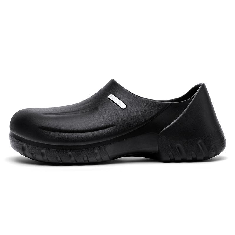 Professional Kitchen Safety Clogs Waterproof Chef Work Shoes with Steel Cap Toe Industrial Working Non-Slip Wide Box Anti-Skid
