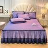 Lace Style Bed Skirt Quilted Bed Cover Queen/King Size Bedspread Solid Color Mattress Protector falda de cama (No Pillowcase)