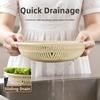 3Pcs/Set Large Capacity Fruit Drain Basket 3in1 Food Storage Container  Pasta Strainer