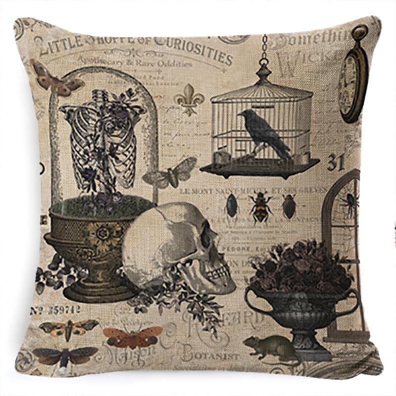 New Halloween Pumpkin Lumbar Pillow Printed Pillow Linen Pillow Cover Cushion Cover Decoration