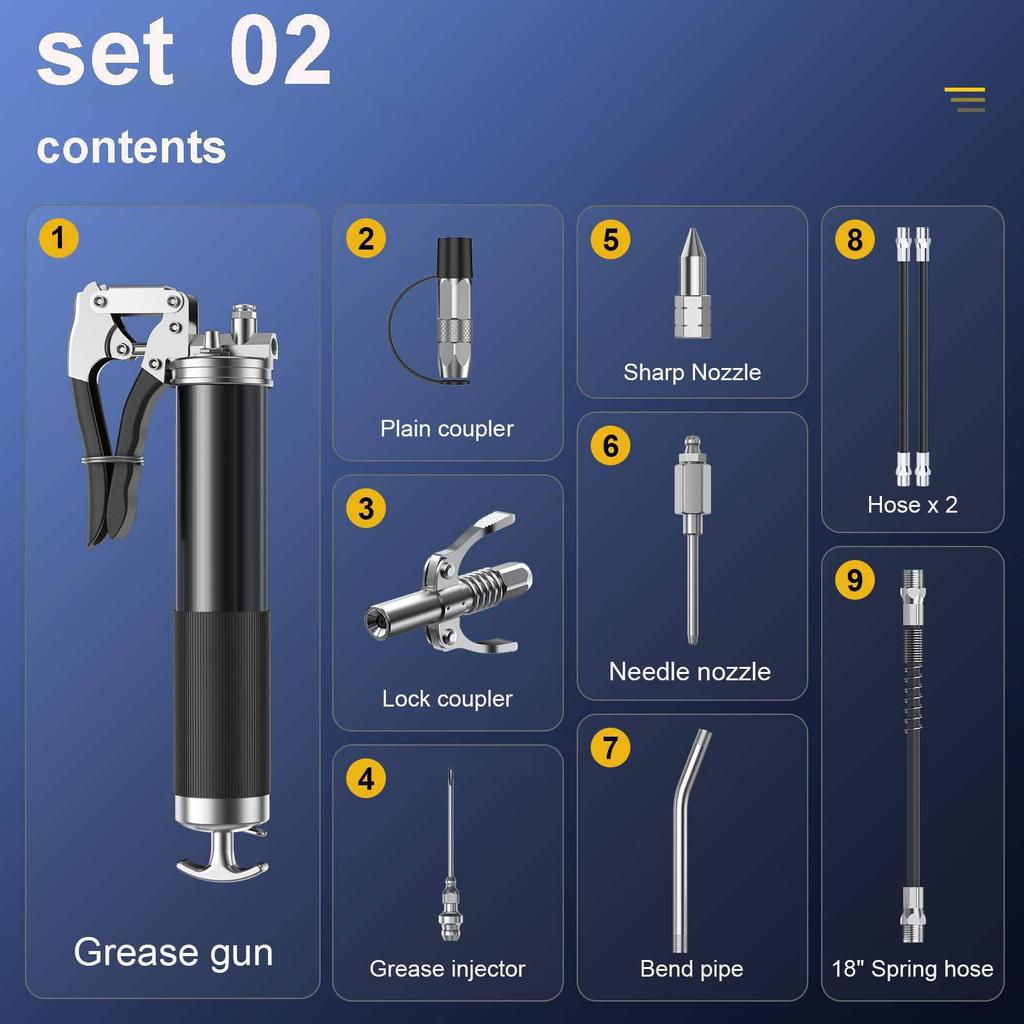 High-Pressure Pistol Grip Grease Gun - Labor-Saving Manual Tool