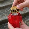 Plastic Battery Operated Cross Shaped Religious Candle Lamp for Church and Cemetery Decoration