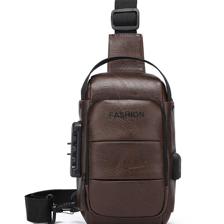 2025 Motorcycle Bag Single Shoulder Crossbody Chest Bag Men's Mobile Phone Bag Certificate Bag USB Anti-theft