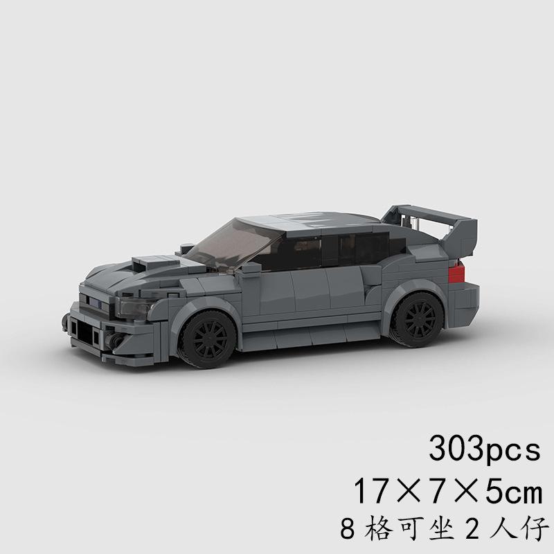 Technical Speed MOC Car City Super Rally Car Building Blocks Bricks Ornament Retro VintageToys For Kids Adults Birthday Gifts