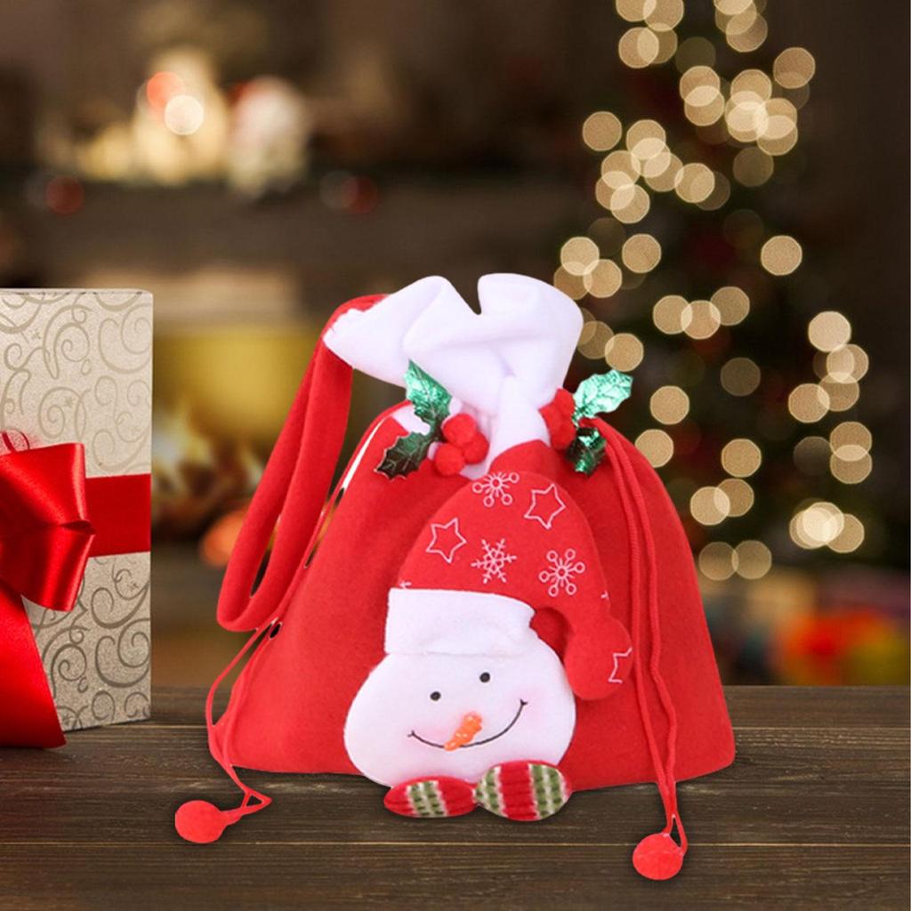 Christmas Drawstring Gift Bag Red Portable Birthday Present Bag Apples Goodie Bags Xmas Gift Present Bag Packaging Apples Bag