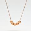 Stainless Steel Rose Gold Necklace Retro Niche Design Beaded Pendant Simple Necklace Female