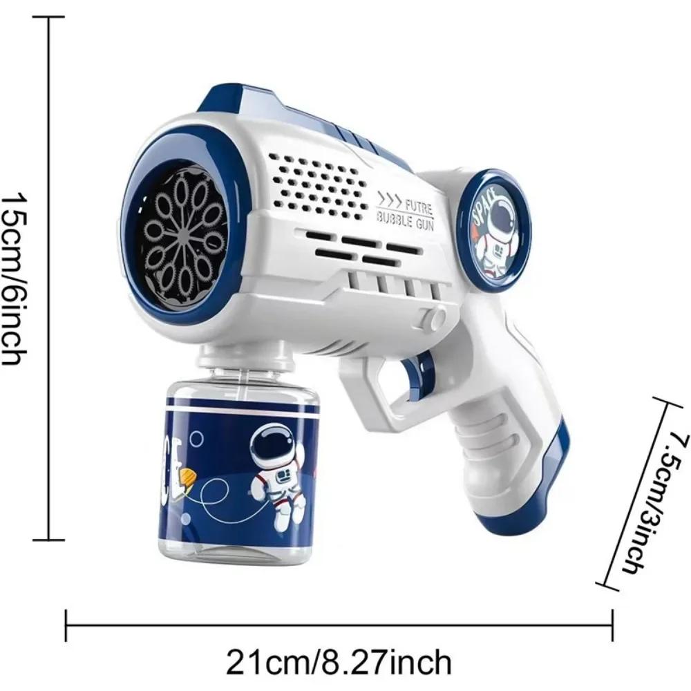 Non-Toxic Astronaut Electric Soap Bubble Machine Automatic Light Bubbles Gun Beach Outdoor Game Pomperos Toys For Children Kids Gift