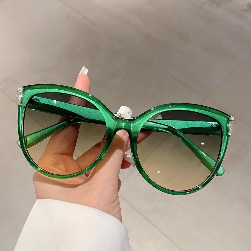 KAMMPT Vintage Cat Eye Sunglasses 2024 New Women Stylish Oversized Candy Color Outdoor Shades Fashion Brand Design Sun Glasses