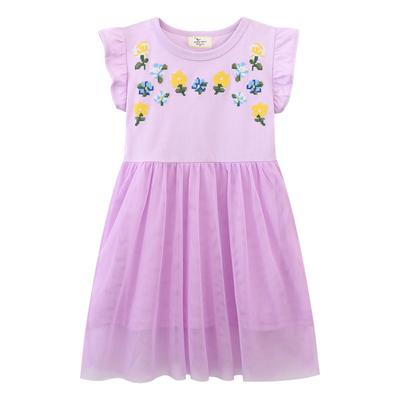 New Spring and Summer Children's Skirts, Girls' Short-sleeved Dresses, European and American Style Casual Girls' Skirts