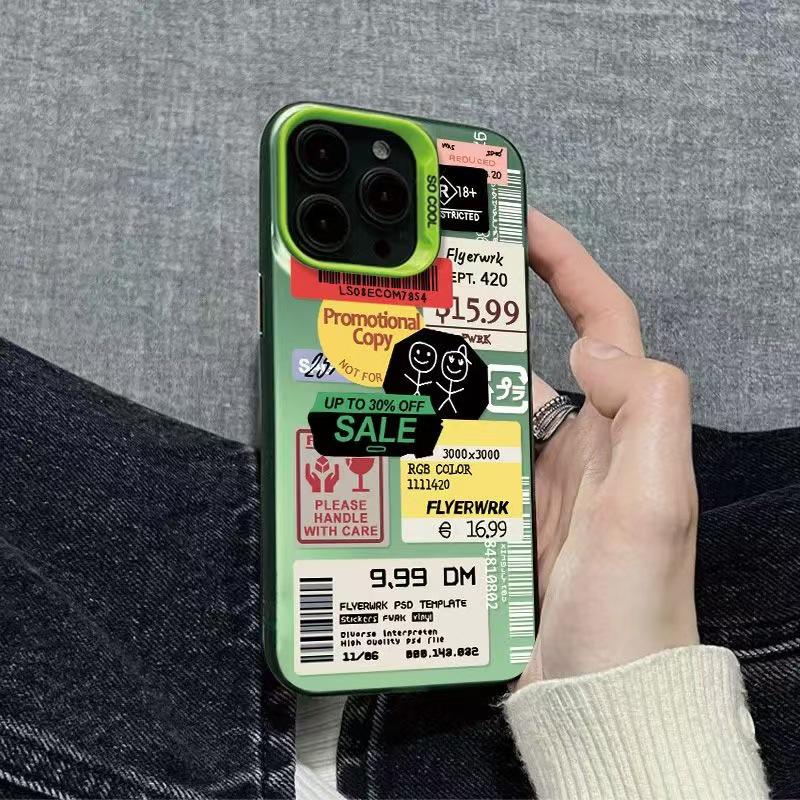 Apple 15 Pro Max/16 Pro/14/17 Air European & American Trendy Phone Case Tags