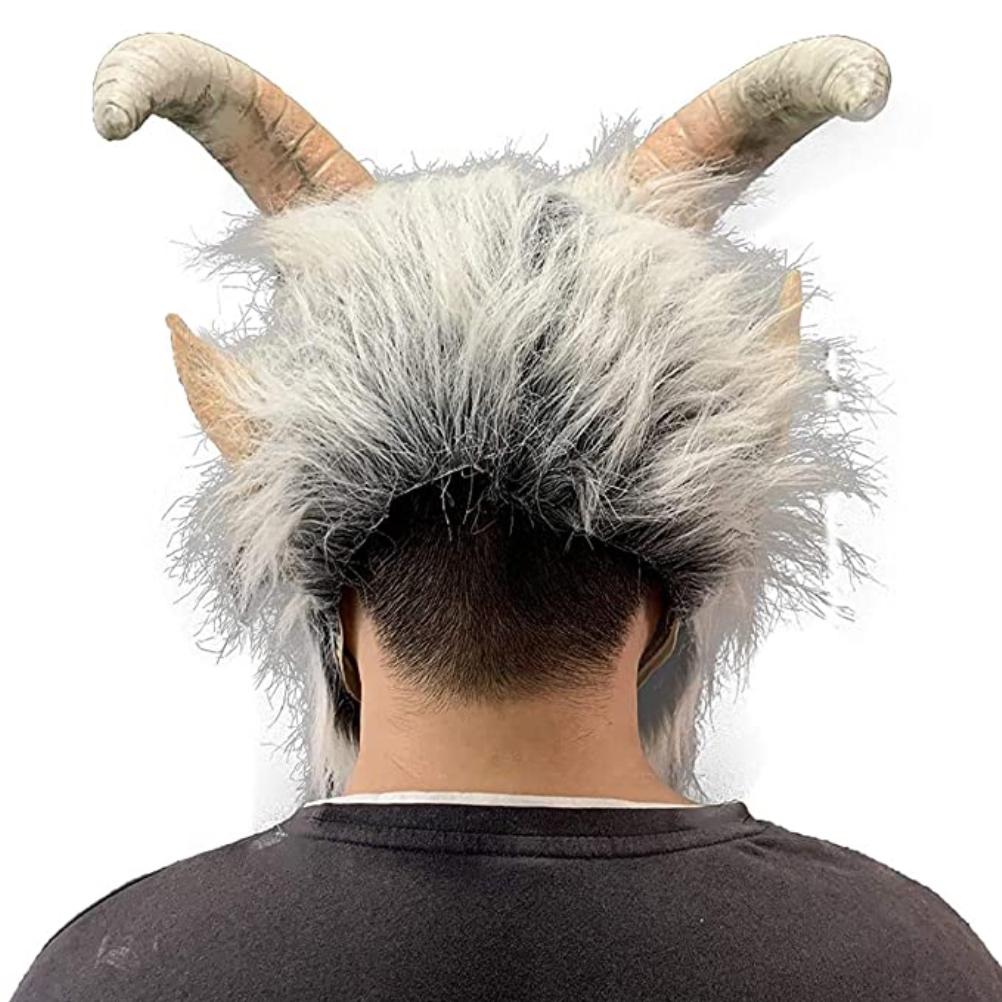 Horned Lucifer Mask Halloween Cosplay Role Play Prop One Size