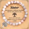 Natural Stone Tree of Life Zebra Stripe Pendant Bracelet Gift Set