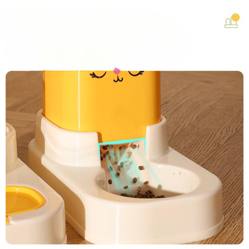 Pet Cartoon Feeding Water Feeder Large Capacity Cat and Dog Universal Cat Bowl Dog Basin Pet Supplies