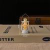 1Pcs Dollhouse Miniature Kerosen Lamp Home Decor Toy Mini Led Retro Glowing Lantern Simulation Cande Light Night Lamp