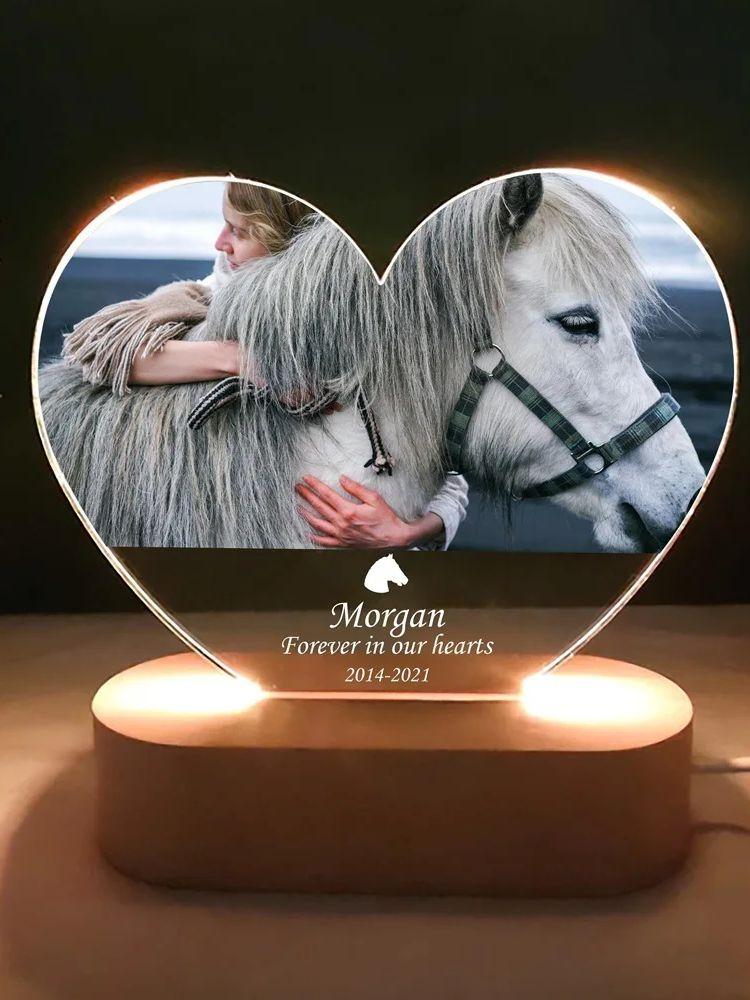 

Custom Dog Photo Memorial Plaque Personalized Pet Loss Gift Unique Keepsake With Custom Photo Dog Memorial Tribute For Cherished 3-color light