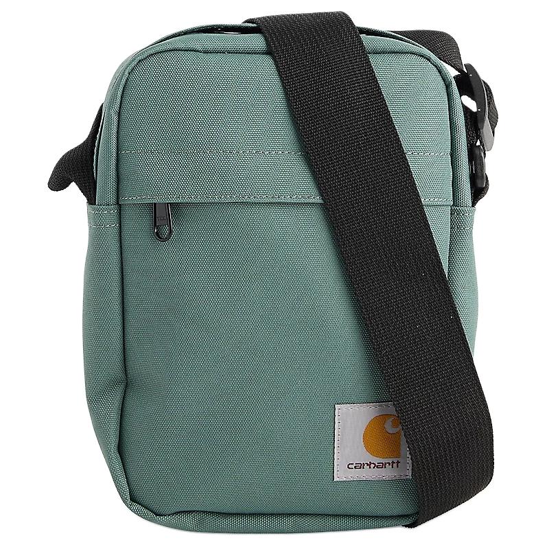 New Carhartt WIP Jake Polyester Crossbody Bag, Shoulder Bag Unisex Silver Pine Green I031582-2M2