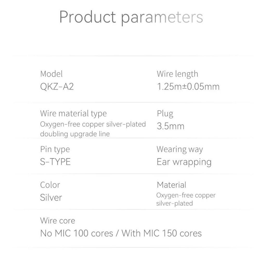 With Microphone QKZ Headphone Cables In Ear Earphone 2pin Cable  Music Enthusiasts