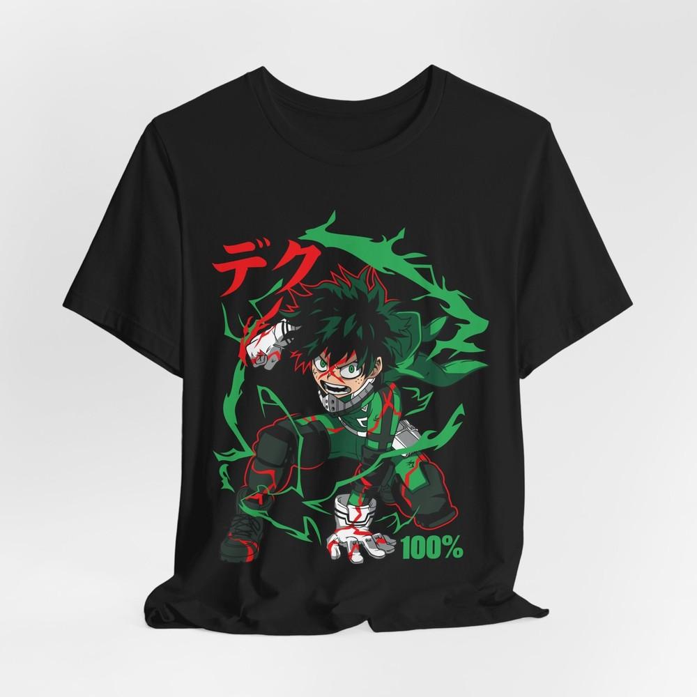 Custom My Hero Academia Green Lightning Hero | Anime Action Character Tee