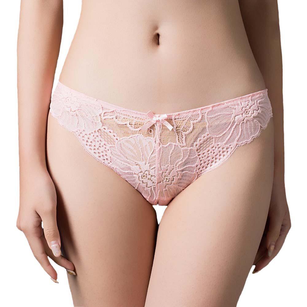 3pcs/lot Women's Sexy Hollow Lace Low Waist Triangle Panties Ruffle Edge Bow Underpants