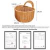 Shangkeyi Woven Basket, Kitchen Ginger And Garlic Storage Basket, Vintage Wall-Mounted Basket, Handheld Small Flower Basket, Kitchen Hanging Basket