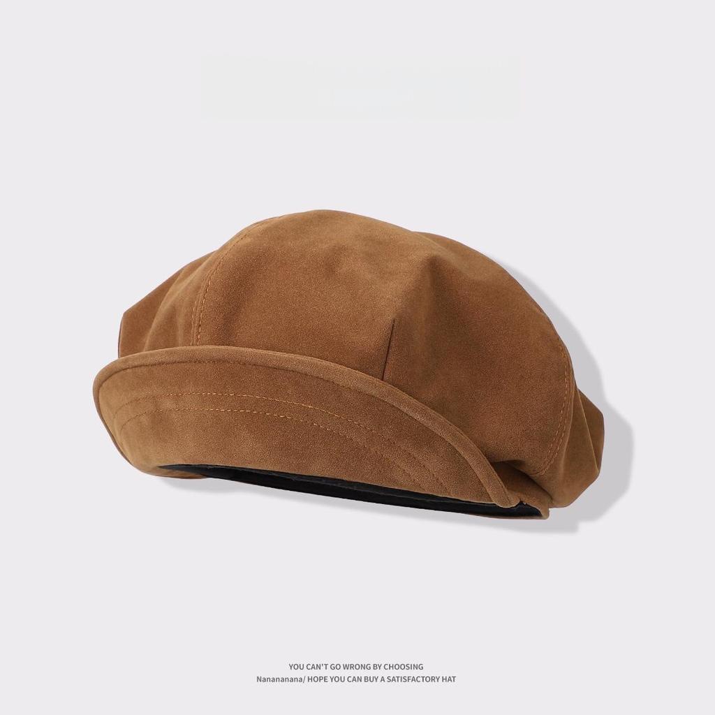 One Hat Four Wears Autumn and Winter Upgraded Version Small Flying Brim Beret Korean Style Casual Women's Octagonal Cloud Hat Trend