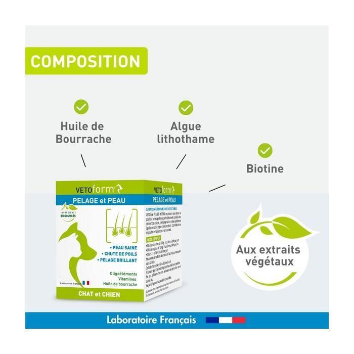 Complément Alimentaire - Vetoform - Pelage Et Peau - 100g - Chien - Peau Irritée