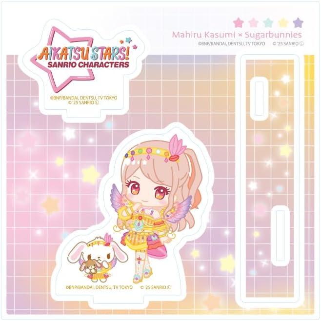 Aikatsu Stars! x Sanrio Characters 03 Mahiru Kasumi x Sugarbunnies Acrylic Stand Plate (within 120x120mm) ZKAF2-AKSTS-03