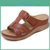 Sandals Summer Wedge 2025 Women Premium Orthopedic Open Toe Sandals Vintage Antislip Leather Casual Female Platform Retro Shoes
