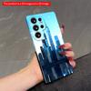 2DFlat Samsung Phone Case Blue Sky City Reflection Phone Case Applicable To Galaxy S22 S23 S24 S25ULTRA S26 A12 A13 A14 A15 A16